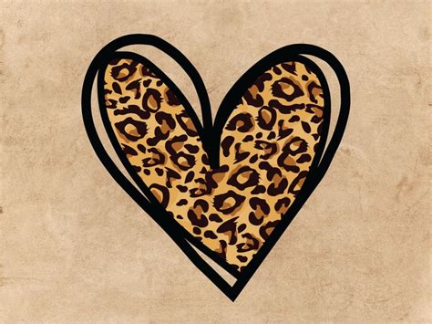 Leopard Heart Png Leopard Heart Svg Cheetah Heart Svg Heart Etsy
