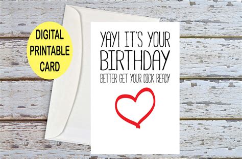 Naughty Birthday Card For Boyfriend Sex Card Dirty Birthday Etsy