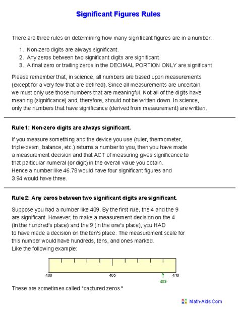Significant Figures Handout Worksheets Persuasive writing prompts