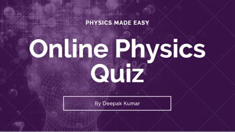 Online Physics Quiz 2 Youtube