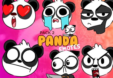 6 Cute Panda Emotes For Twitch Discord And Youtube Pack 2 Panda