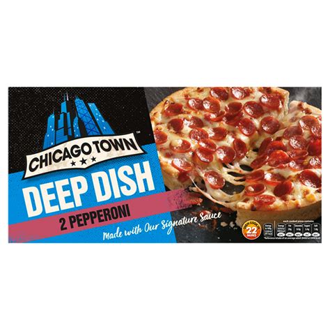 Chicago Town 2 Deep Dish Pepperoni Pizzas 2 X 160g 320g Pizza