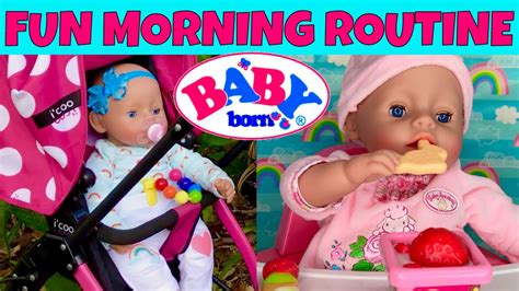 ☀️fun Baby Born Doll Morning Routine With Skye 🍼feeding Changing