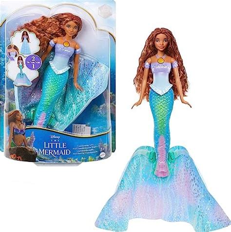 disney the little mermaid transforming ariel fashion doll switch from human to mermaid toys