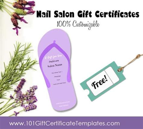 Nail Salon T Certificate Template Free Printable