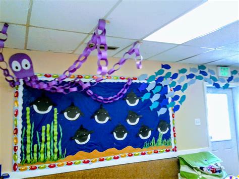 Under The Sea Bulletin Board 3d Octopus And Fish Jumping Off The Board