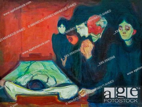 Edvard Munch At The Deathbed Is An Oil Painting On Canvas 1895 By