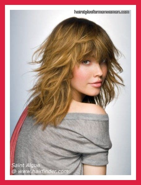 Long Feathered Hairstyles With Bangs Hair Love Pinterest