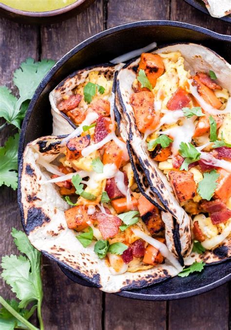 Sweet Potato Bacon And Egg Breakfast Tacos Recipe Runner