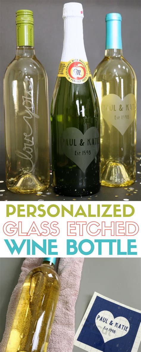 How to Make a Personalized Etched Glass Wine Bottle - The ...