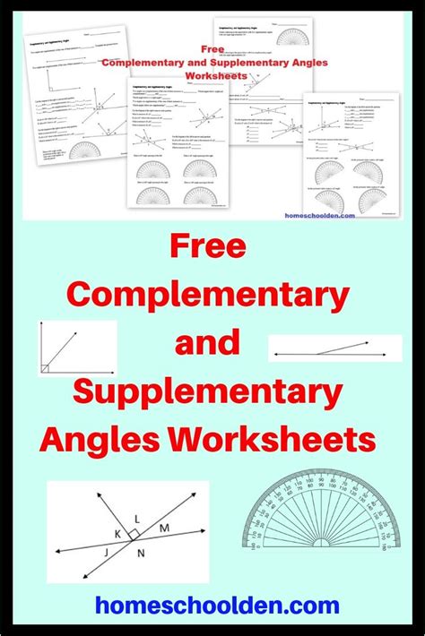 Complementary And Supplementary Angles Worksheet Pdf Grade 6