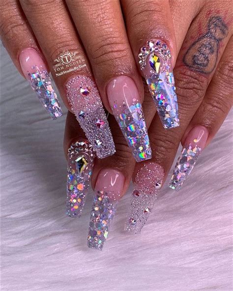 Top 38 Nail Designs With Diamonds You Must Try Diamond Nail Designs