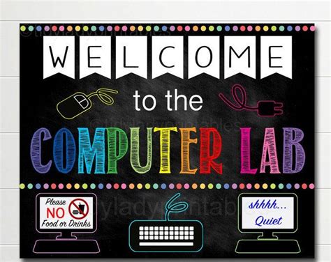 Computer Lab Poster Set Classroom Decor Instant Download Etsy