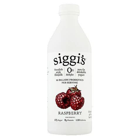 Siggis Raspberry Drinkable Non Fat Yogurt 32 Fl Oz Fairway
