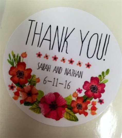 Thanks You Stickers Custom Stickers Custom Labels Thanks You Etsy