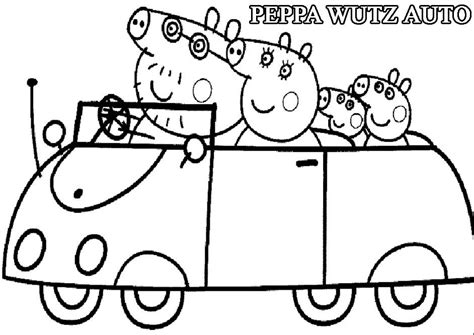 Peppa wutz ausmalbild auto
