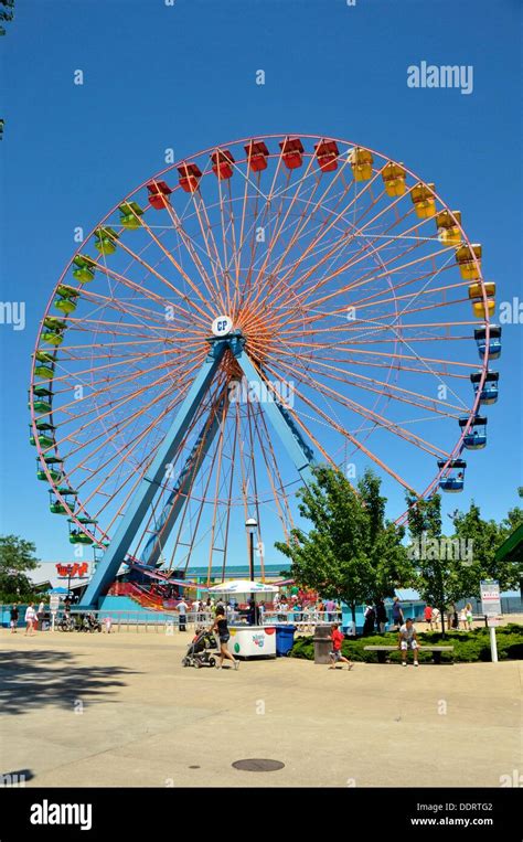 Giant Wheel Ride Cedar Point Amusement Park Sandusky Ohio Stock Photo
