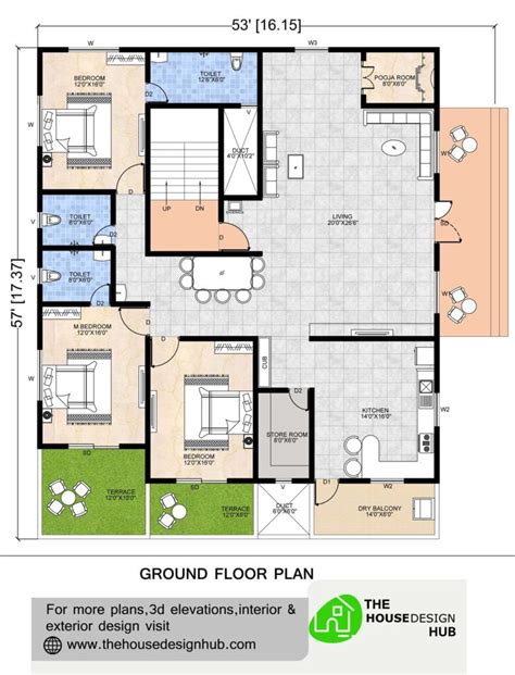Simple Modern Bhk Floor Plan Ideas In India The House Design Hub