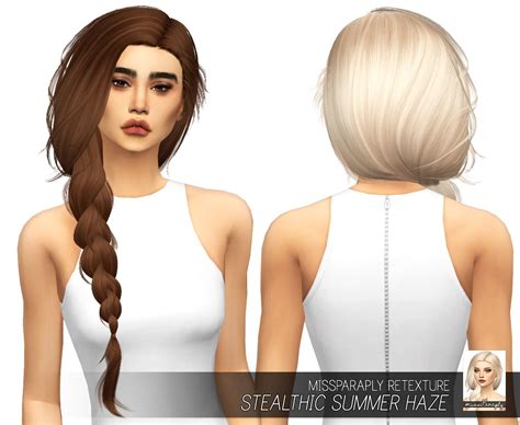 Ts4 Stealthic Summer Haze Solids Sims Hair Sims 4 Sims 4 Update