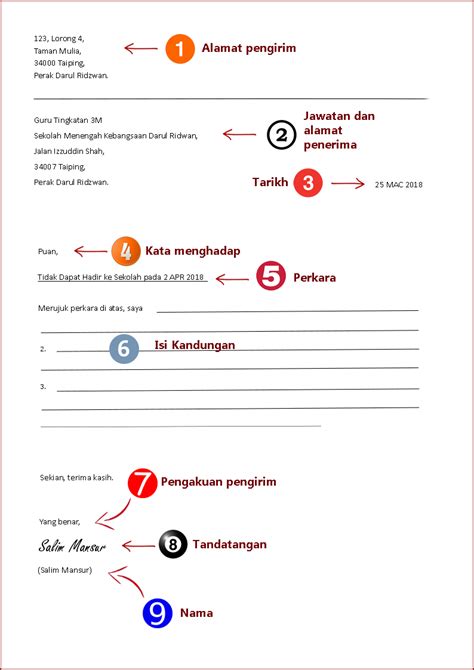 Contoh surat tunjuk sebab via id.scribd.com. Contoh Surat Kiriman Rasmi Tingkatan 1 - Download Kumpulan ...