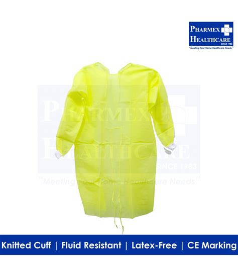 Assure Isolation Gown Yellow Pharmex Healthcare