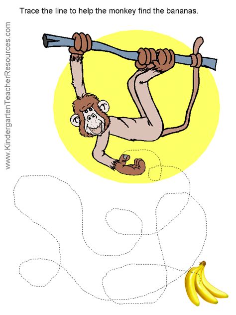 Another letter from the english alphabet forms a part of this monkey illustration. Monkey Worksheets and Coloring Pages