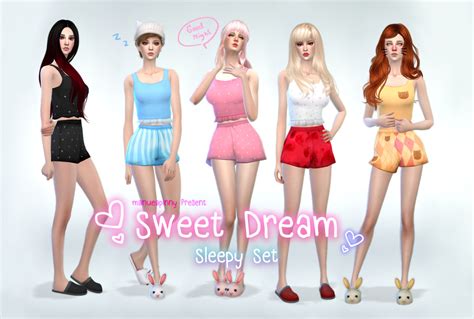 My Sims 4 Blog Sweet Dream Sleepwear For Females By Manueapinny