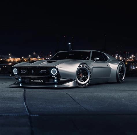 1971 Ford Mustang Mach 1 Rendered As A Sick Widebody Cyberpunk Style
