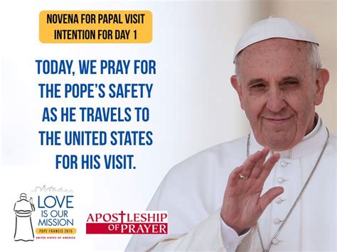 Join Our Novena For The Papal Visit This Is The Intention For Day 1