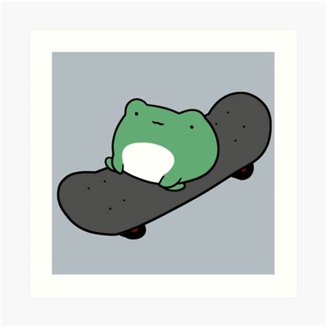 Skateboarding Frog Art Print For Sale By Saradaboru Redbubble