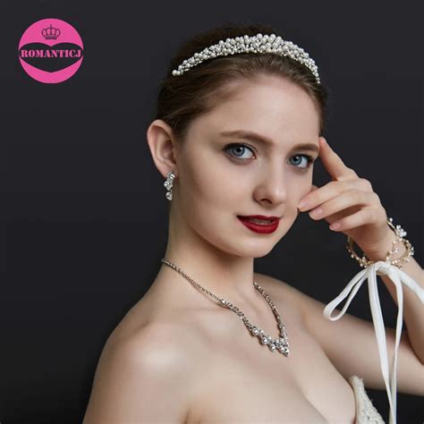 Aliexpress Com Buy Handmade Crystal Pearl Bridal Headband Tiara Crown