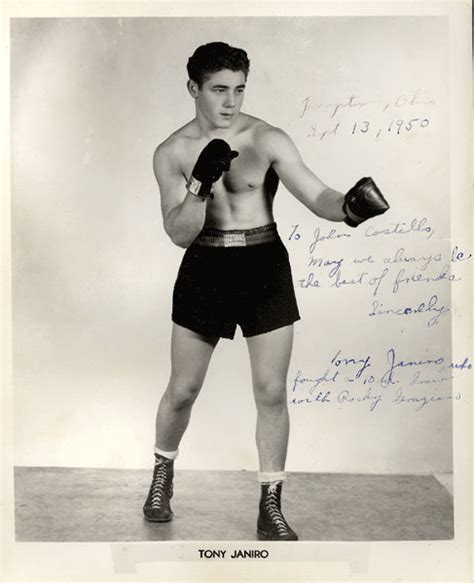 Janiro Tony Signed Photo Signed In 1950 Jo Sports Inc