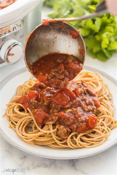 This Slow Cooker Spaghetti Sauce Is Rich Hearty Seasoned With Onion