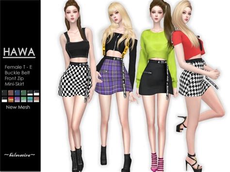 Hawa Mini Skirt By Helsoseira At Tsr Sims 4 Updates