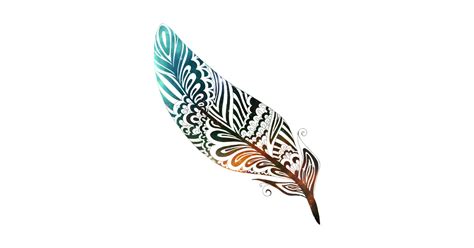 Native American Indian Feather Colorful Stars Space