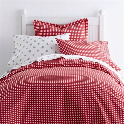 Gingham Percale Bedding—red Luxury Bedding Master Bedroom Red Duvet