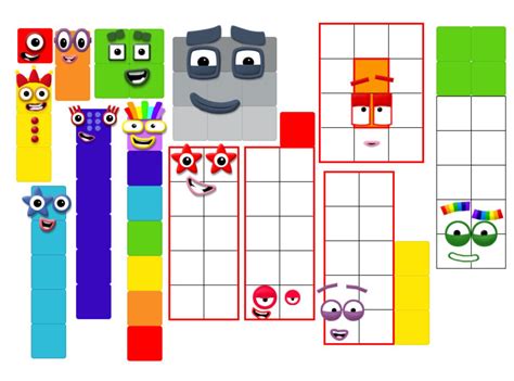 Numberblocks 0 100 Face And Body Stickers Waterproof Etsy Australia