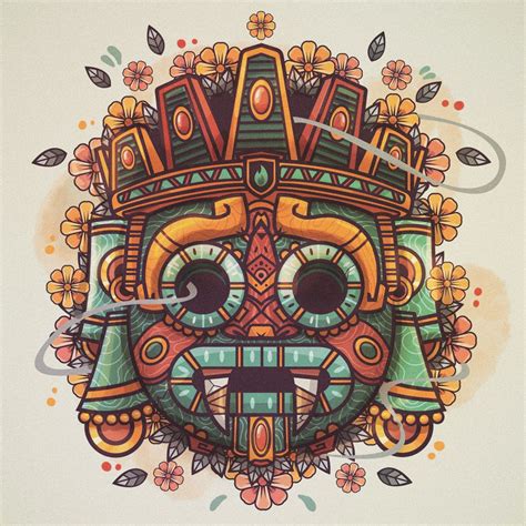 Tlaloc Aztec Art Mayan Art Maya Art