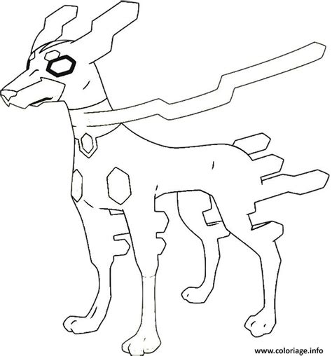 Coloriage 718 Zygarde Forme 10 pokemon forme alternative  JeColorie.com