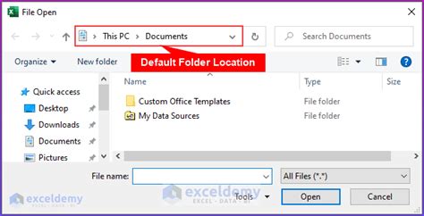 How To Open File Dialog Default Folder With Excel Vba 3 Ways