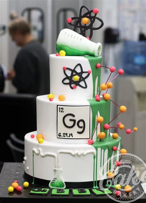 Chemistry Science Fondant Iced Birthday Cake Science Cake Science Birthday Party Ideas
