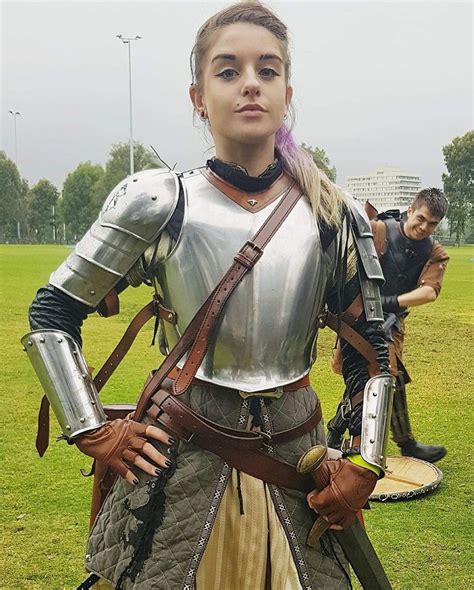 Halloween Lady Armor Suit Medieval Knight Warrior Female Etsy