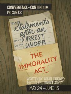 Statements After An Arrest Under The Immorality Act By Athol Fugard Convergence Continuum At