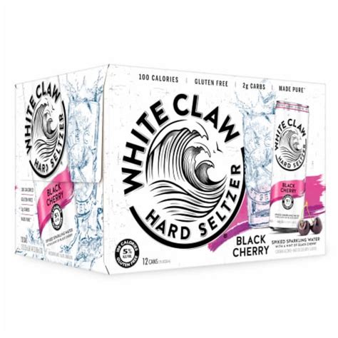 White Claw Black Cherry Hard Seltzer 12 Cans 12 Fl Oz Frys Food