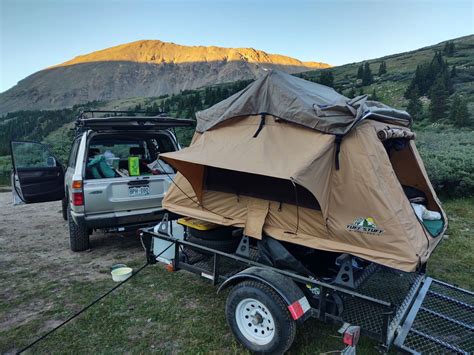 Diy Utility Trailer Roof Top Tent Rack Utility Trailer Jeep Trailer