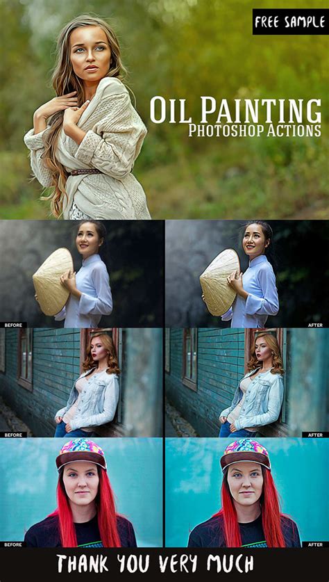 Free Oil Painting Photoshop Actions On Behance