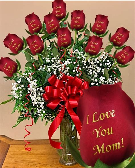 I Love You Mom Personalized Roses Vip Floral Designs