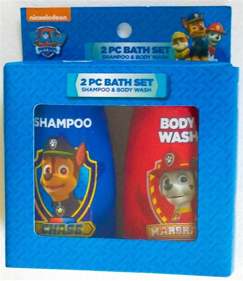 Paw Patrol 2 Piece Bath Set Shampoo And Body Wash Chase Marshall