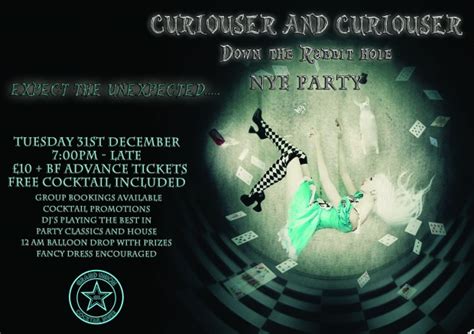 Curiouser And Curiouser Nye Clapham London New Years Eve Party