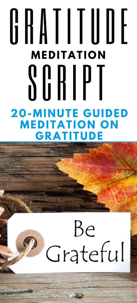 Gratitude Meditation Script 20 Minute Guided Meditation Meditation